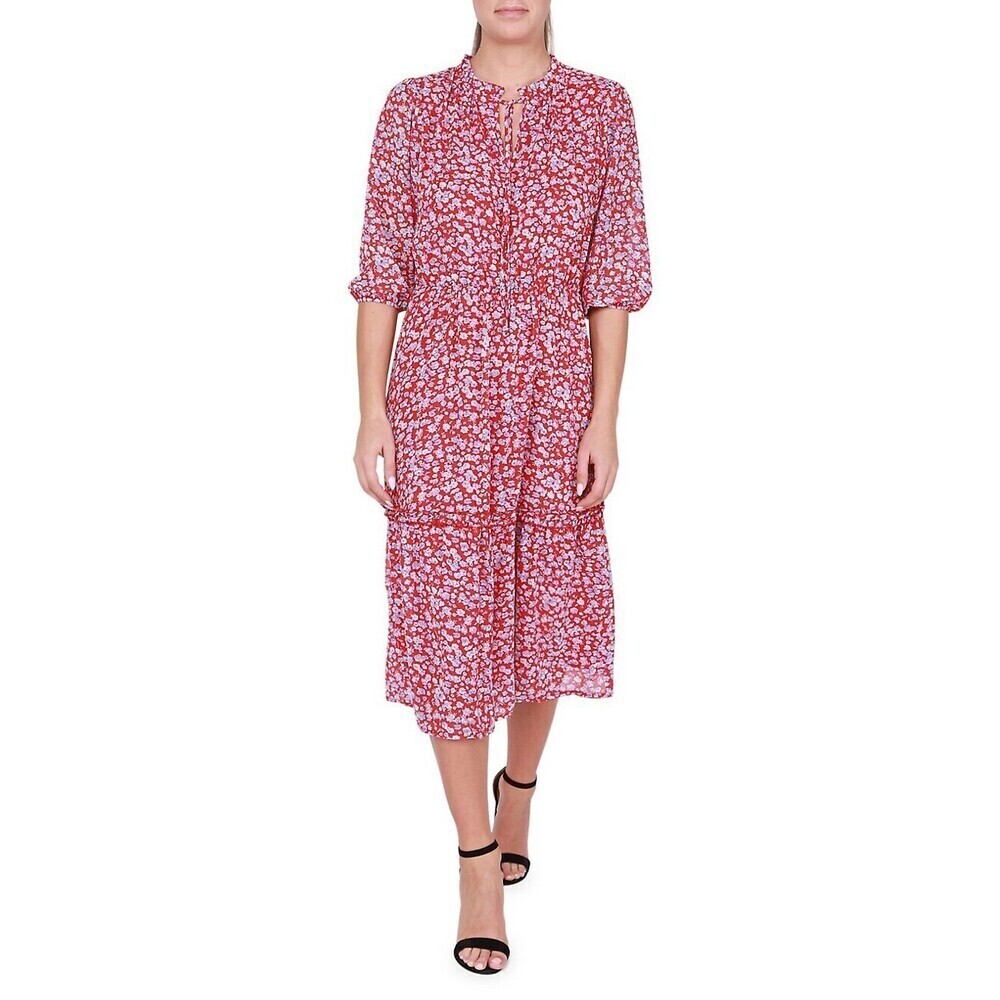 Venice Love Women's Tiered Day Dress Floral fit and flare size XS